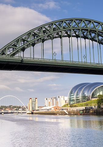 Image of the bridges over river Tyne, Newcastle upon Tyne, England